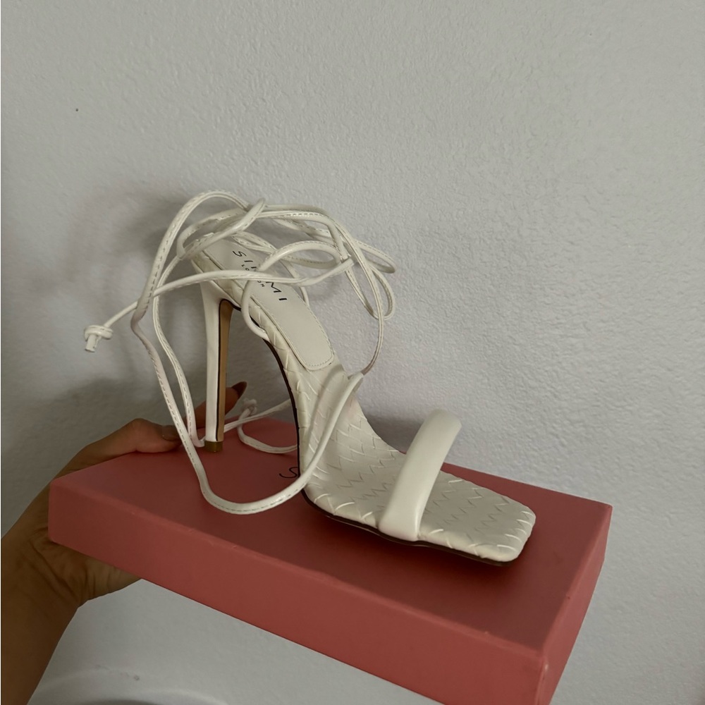 Wide Fit White Heels